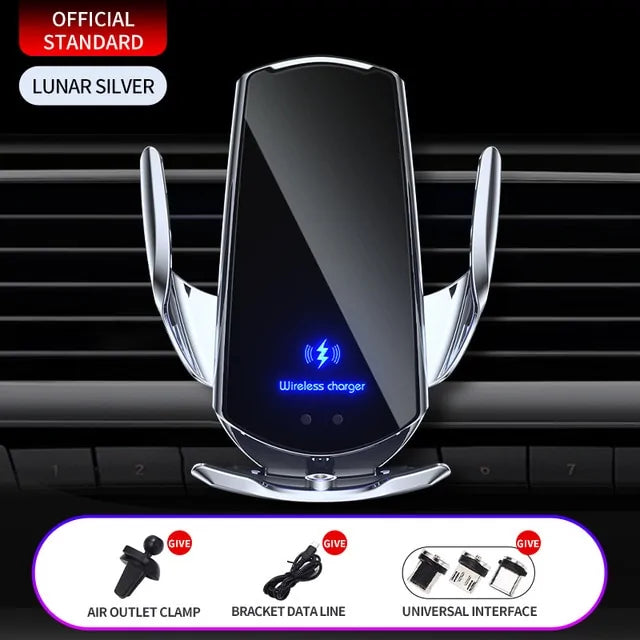 15W Qi Car Wireless Charger with Magnetic Phone Holder